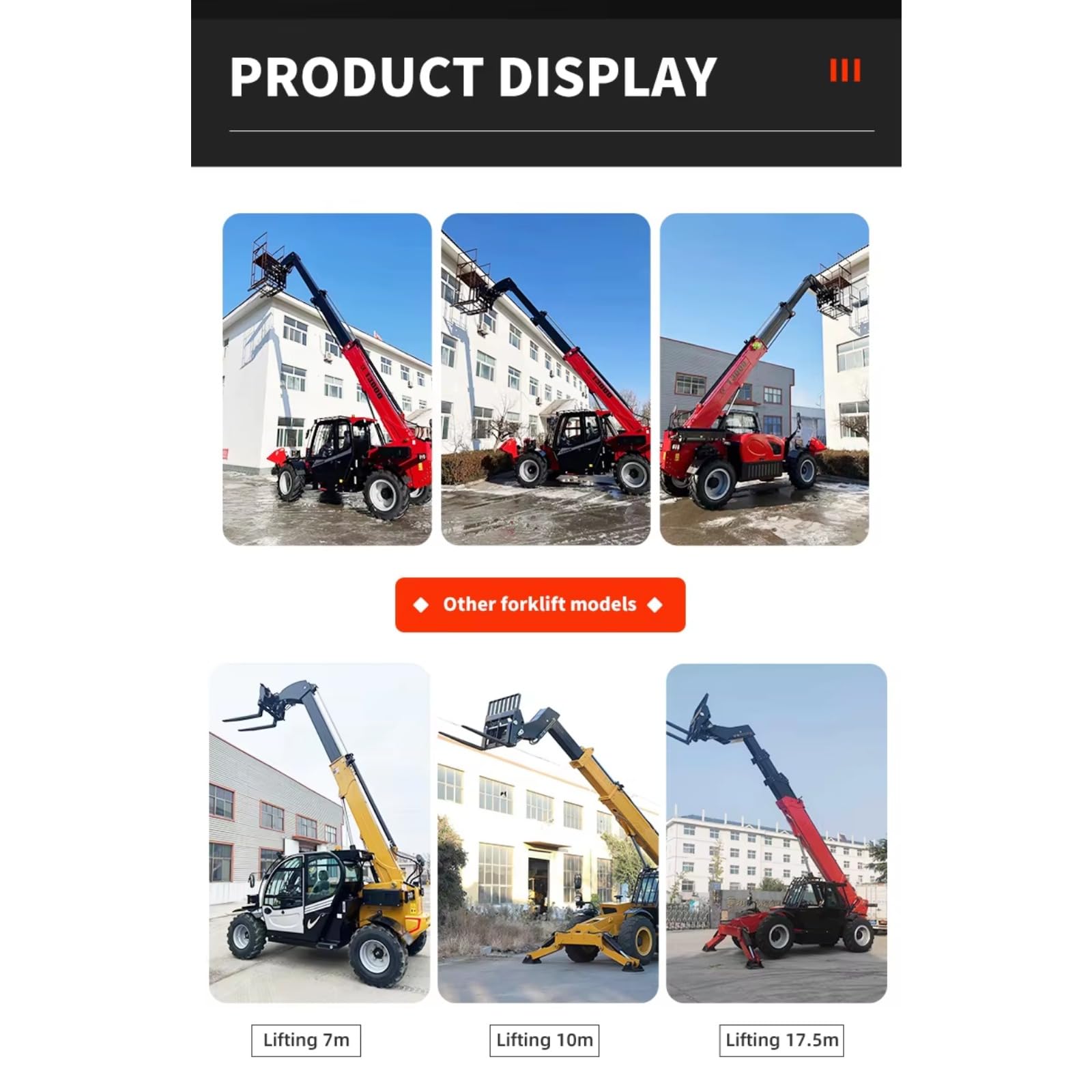 Good Price 5 Ton Telescopic Forklift Telescopic Forklift Telehandler 4 Ton Telescopic Forklift Boom