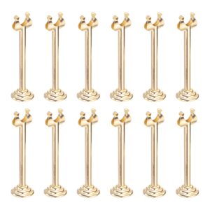 meccanixity 12pcs table number holder 3.15 inch place card holder picture holders gold table sign holders for wedding anniversary birthday party