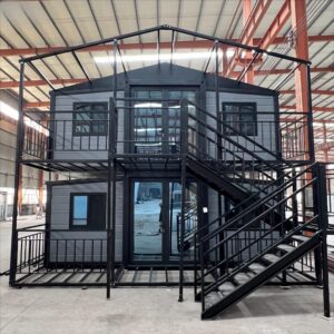 double-storey quick build steel frame retractable container house