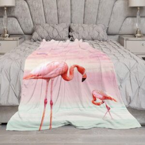 Flamingo Blanket Flamingo Gifts for Girls Boys Woman Kids Flamingo Lover Throw Blankets Soft Blanket Warm Fleece Flannel Plush Blankets for Bed Sofa Couch 40"x50"