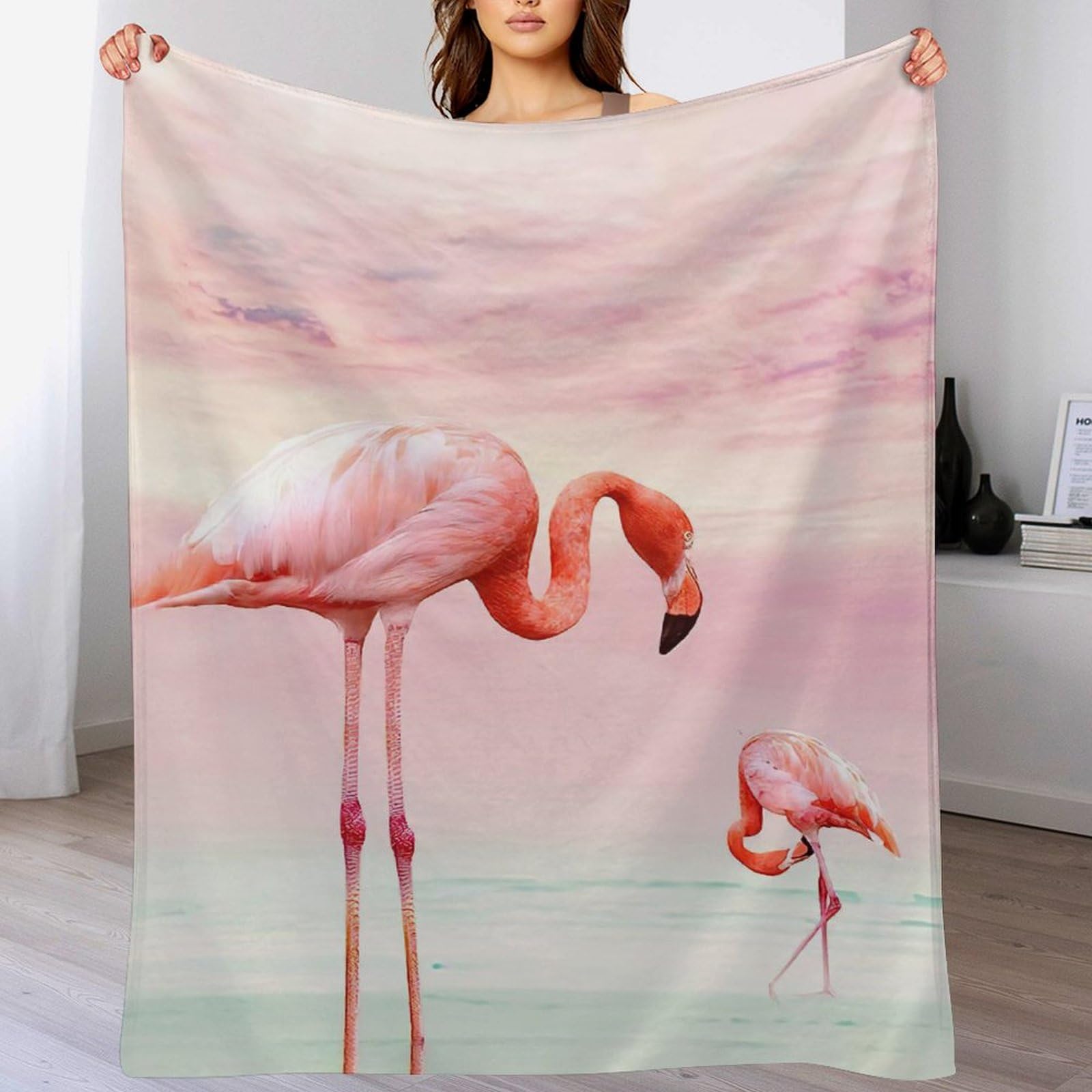 Flamingo Blanket Flamingo Gifts for Girls Boys Woman Kids Flamingo Lover Throw Blankets Soft Blanket Warm Fleece Flannel Plush Blankets for Bed Sofa Couch 40"x50"