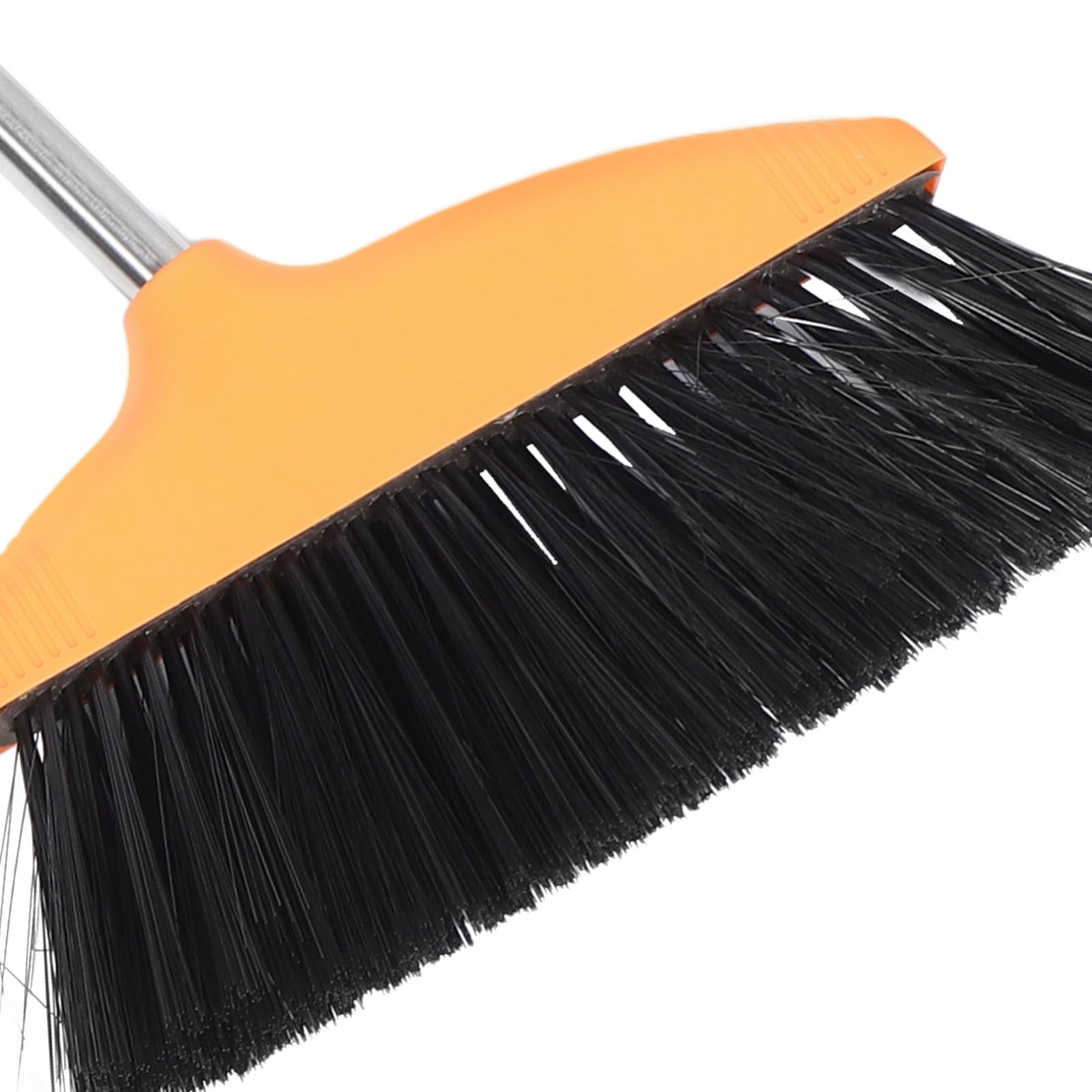 Cabilock Long Handled Broom, Stainless Steel Broom Brush Angle Head Floor Brooms Heavy Duty Indoor Commercial Broom Sweeper Floor Cleaning Tool for Garage Lobby