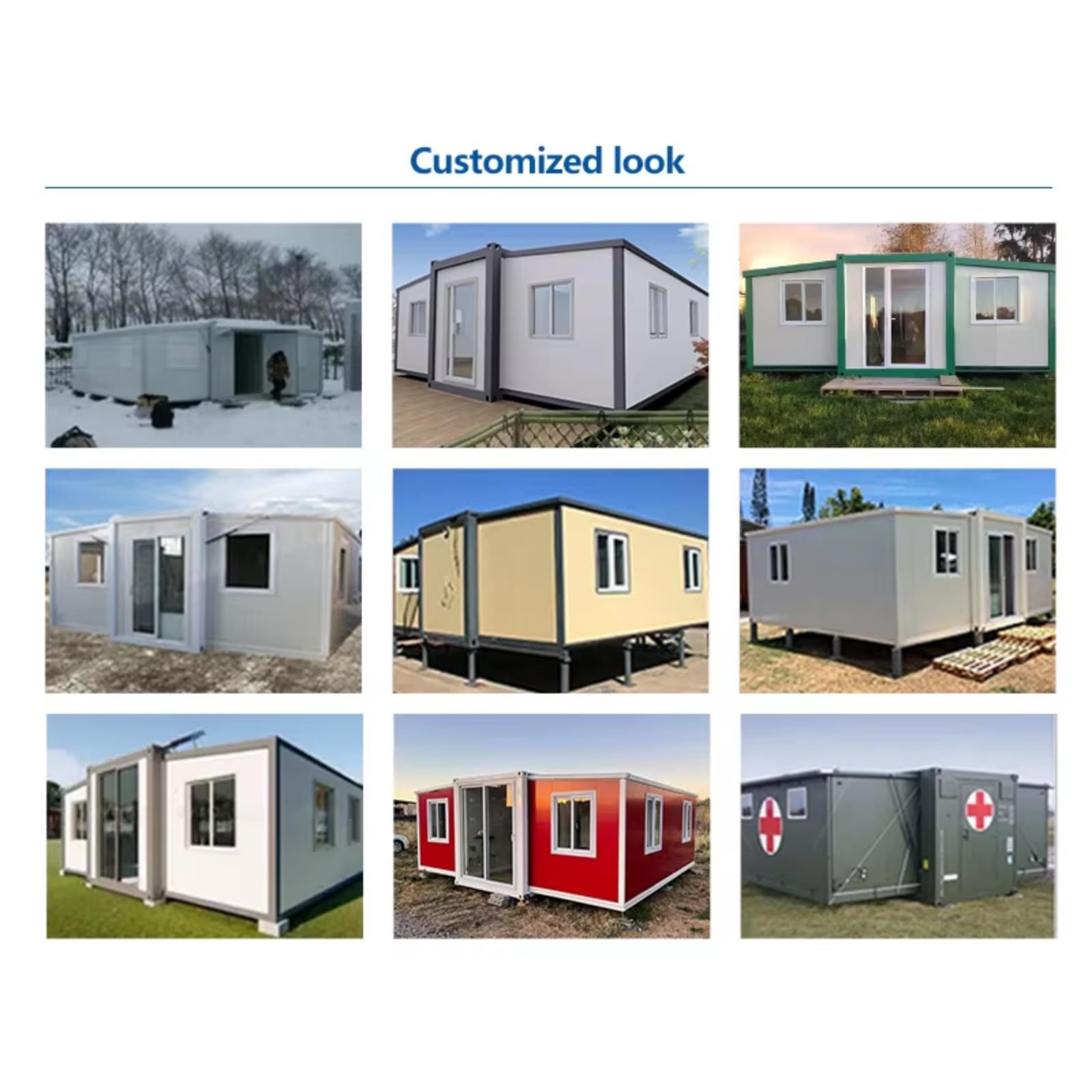 Home Kit Folding Houses Bazar Y Hogar Prefab Tiny Homes with Bathroom and Kitchen Ready to Ship Hurricane Proof Container House