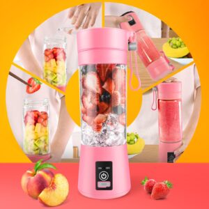 Portable Blender for Shakes and Smoothies,6 Blades Juicer Cup for USB Rechargeable,Personal Blender with One Touche Operation,Blender Shake Smoothie for Kitchen,Travel and Sport