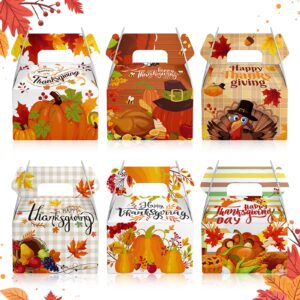 habbiful 12 pcs orange thanksgiving treat boxes fall maple leaf gift boxes for goodies cupcake autumn harvest pumpkin candy gift wrap for fall thanksgiving party decoration