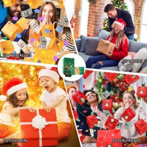 TERFISE Surprise Box Gift Box For Money,Surprise Gift Box Explosion Christmas,Folding Pop Out Money Surprise Gift Box,Exploding Surprise Gift Box (Green,10pcs)