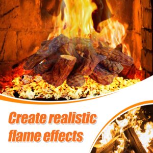 6oz Gas Fireplace Embers - Rock Wool Glowing Embers for Indoor Gas Fireplace Logs High-Temperature Resistance Realistic Fake Flames