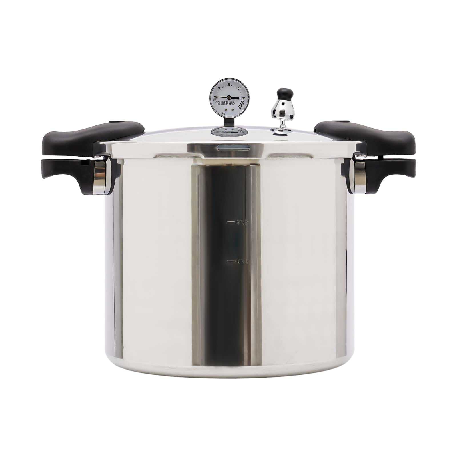 23 Quart Pressure Canner Cooker，Aluminum Pressure Cooker with Gauge Release Valve 22L Large Capacity Stainless Steel Pressure Canner for Family or Commercial Use