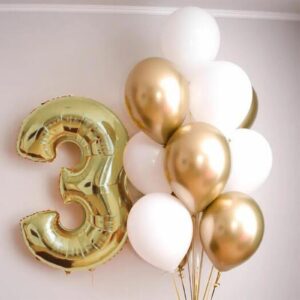 Champagne Gold 30 Balloons, Light Gold 30 Balloons, 40inch Number 30 Balloons Set, Gold Foil Star Heart Balloons With Long Balloons For 30th Birthday Party Graduation Anniversary 3rd Baby Shower Decor