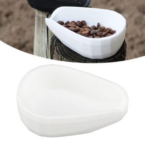 50g Coffee Dosing Cup with Measuring Tray, Food Grade Silicone Weighing Cup for Coffee Beans, Spices, Dry Goods, etc. Suitable for Container, Usage (White)