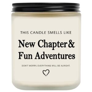 new beginnings gifts for women men, new job gifts for women, going away gifts for friends coworker, divorce gifts for women, lavender scented candle