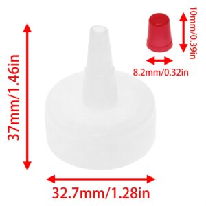 PIYANYO Red 28/410 plastic tip bottle cap Squeeze bottle replacement cap Dispensing cap for extruded plastic bottles -20PCS