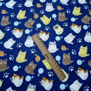 48pcs Cat Charm Packs Fabric Squares 5" x 5",Quilting Cotton Fabric Bundles Precut Fabric Pathwork for Quilting,Sewing and Scrapbooking(Cat Theme)