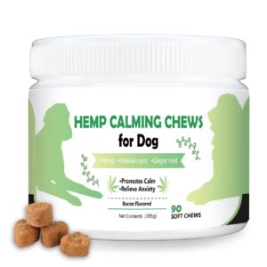 Tekola Dog Calming Chews Bacon Flavor Calming Chews for Dogs Anxiety Relief Aid with Separation, Barking, and Sleeping, Promote Relaxation, Reduce Stress Natural Ingredients