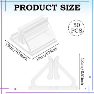 Lusofie Place Card Holders Plastic Table Number Holders Practical Card Display Stand Place Card Holder Table Card Holder For Displaying Board Game Picture Menu Game Piece Label Photo Cards, 50 Pcs