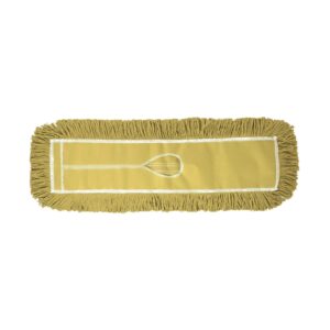 24 Inch Yellow Dust Mop with Wood Handle and 24 Inch Dust Mop Refill Bundle - 2 Mop Sets and 4 Refills