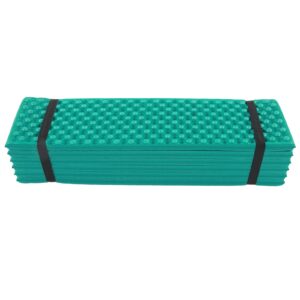 egg crate foam pad, foldable mat good elasticity insulation black bottom 2cm thickness for outdoor picnic (dark green)