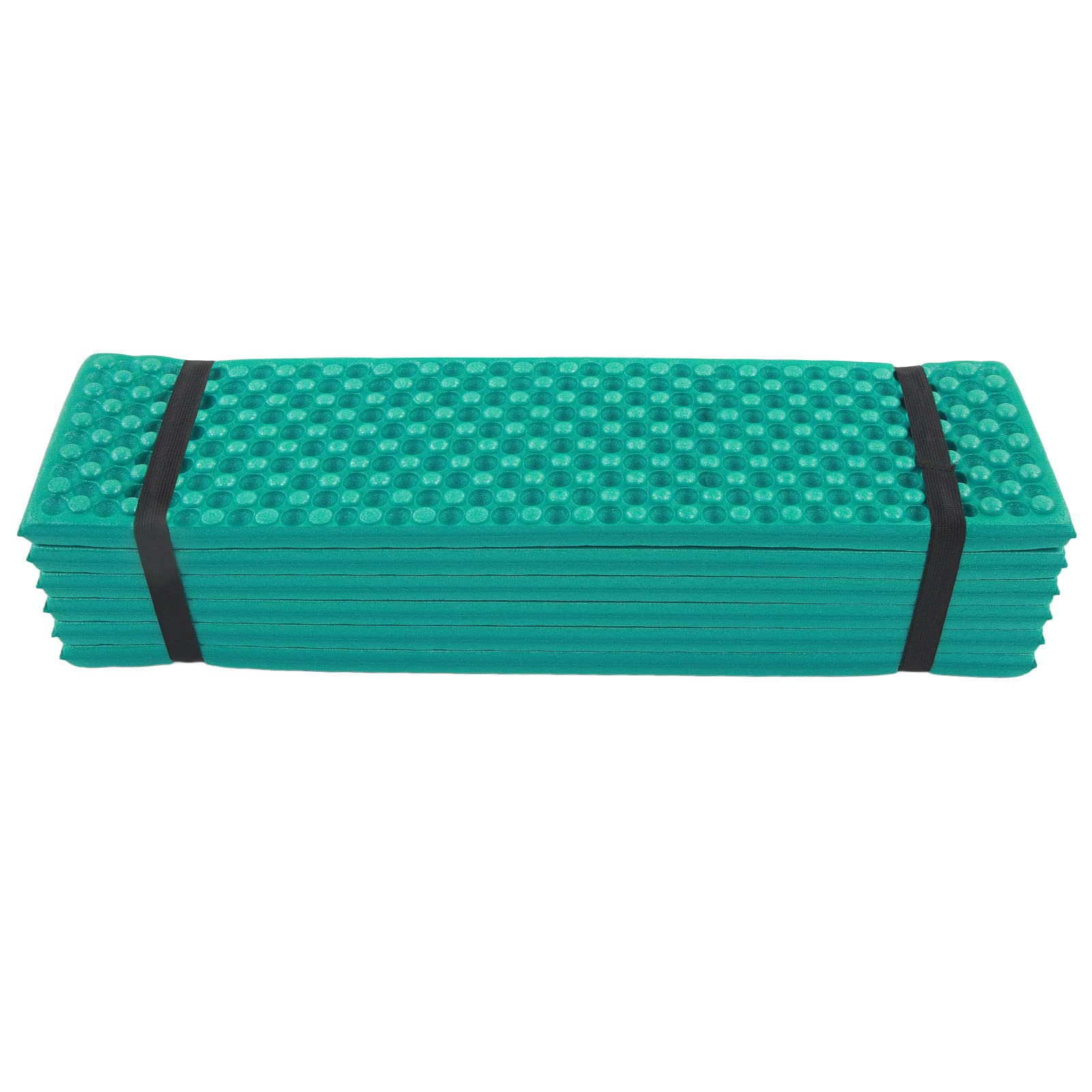 Egg Crate Foam Pad, Foldable Mat Good Elasticity Insulation Black Bottom 2cm Thickness for Outdoor Picnic (Dark Green)