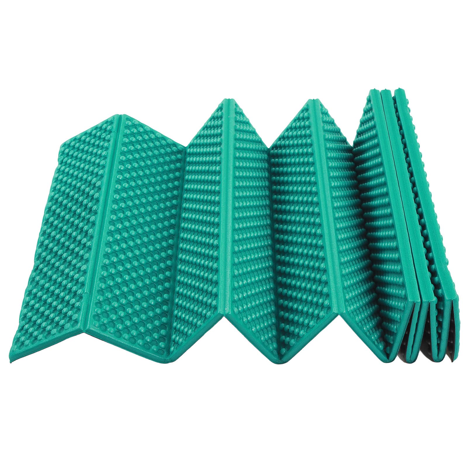 Egg Crate Foam Pad, Foldable Mat Good Elasticity Insulation Black Bottom 2cm Thickness for Outdoor Picnic (Dark Green)