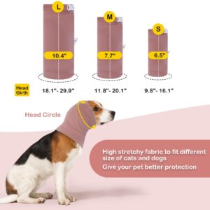 Nanaki Upgraded Dog Calming Hoodie Anxiety Relief, No Shake Ear Wraps for Dog, Soft Dog Hematoma Ear Wrap Anti-slip Dog Head Muffs Ear Protection Dog Head Cover Grooming Force Drying Bathing Fireworks