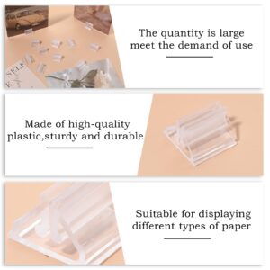 Lusofie Place Card Holders Plastic Table Number Holders Practical Card Display Stand Place Card Holder Table Card Holder For Displaying Board Game Picture Menu Game Piece Label Photo Cards, 50 Pcs