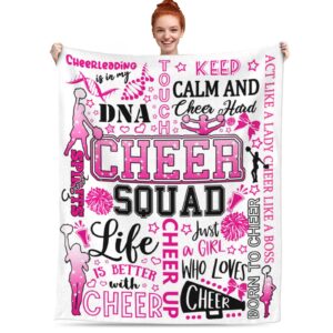 yuituiyy cheerleader gifts blanket for girls cheer throw blanket cheerleading gifts for cheer team cheer lovers coach gift cheer squad birthday gift ideas for teens kids 50"x40"