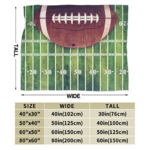 Football Blanket Soft Warm Football Throw Blanket for Couch Lightweight Cozy Football Lovers Bed Blankets & Throws for Living Room Decor Football Gifts for Kids 50"x40"