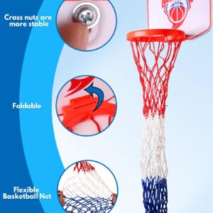 CT SPORTS Basketball Laundry Hamper for Kids - Slam Dunk Fun! Over The Door 2 In 1 Hanging Basketball Hoop Basketball Hamper Gift for Boys & Girls - Keeps Clothes Off the Floor & Encourages Tidiness