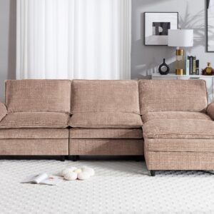 Suheww Sectional Couches for Living Room, L Shaped Sofas Modern Deep Seat Cloud Sofa Sectional, Oversized Cloud Couch Modular Sectional Sofa Couches for Living Room