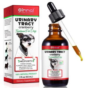 urinary tract infection treatment for dogs, natural herb supplement uti care drops, cranberry kidney stones bladder support, keep pet dogs renal healthier, bacon flavor, 60ml