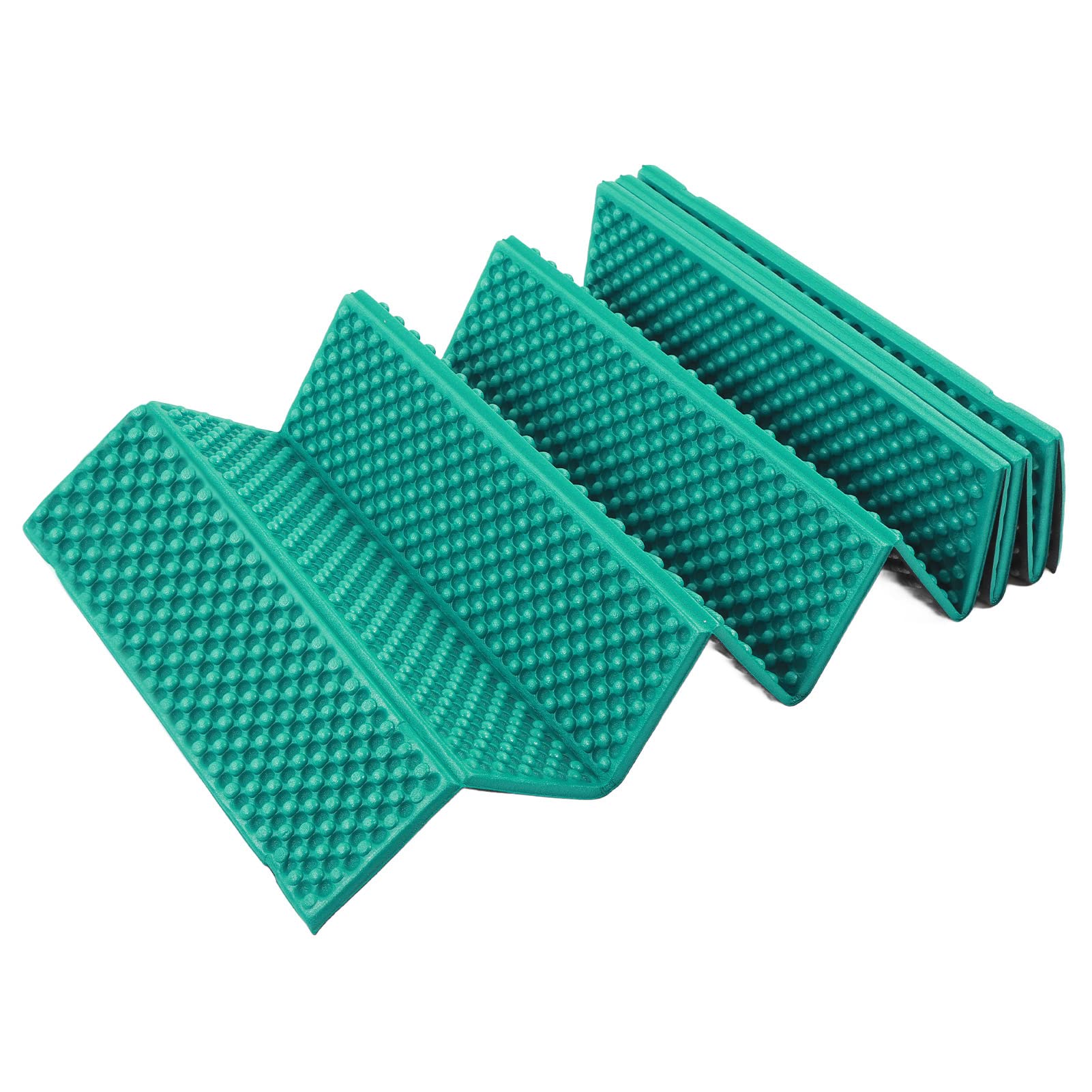 Egg Crate Foam Pad, Foldable Mat Good Elasticity Insulation Black Bottom 2cm Thickness for Outdoor Picnic (Dark Green)