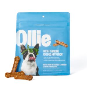 Ollie Belly Rubs Dog Probiotic Chews - Probiotics for Dogs and Ollie Dental Chews for Dogs XS- Dog Breath Treats