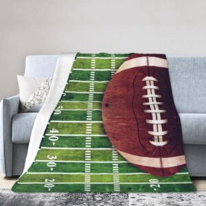 Football Blanket Soft Warm Football Throw Blanket for Couch Lightweight Cozy Football Lovers Bed Blankets & Throws for Living Room Decor Football Gifts for Kids 50"x40"