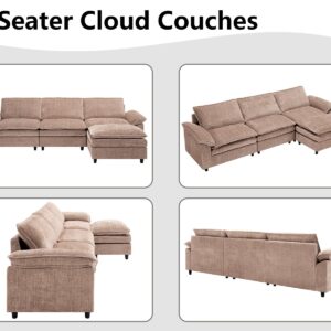 Suheww Sectional Couches for Living Room, L Shaped Sofas Modern Deep Seat Cloud Sofa Sectional, Oversized Cloud Couch Modular Sectional Sofa Couches for Living Room