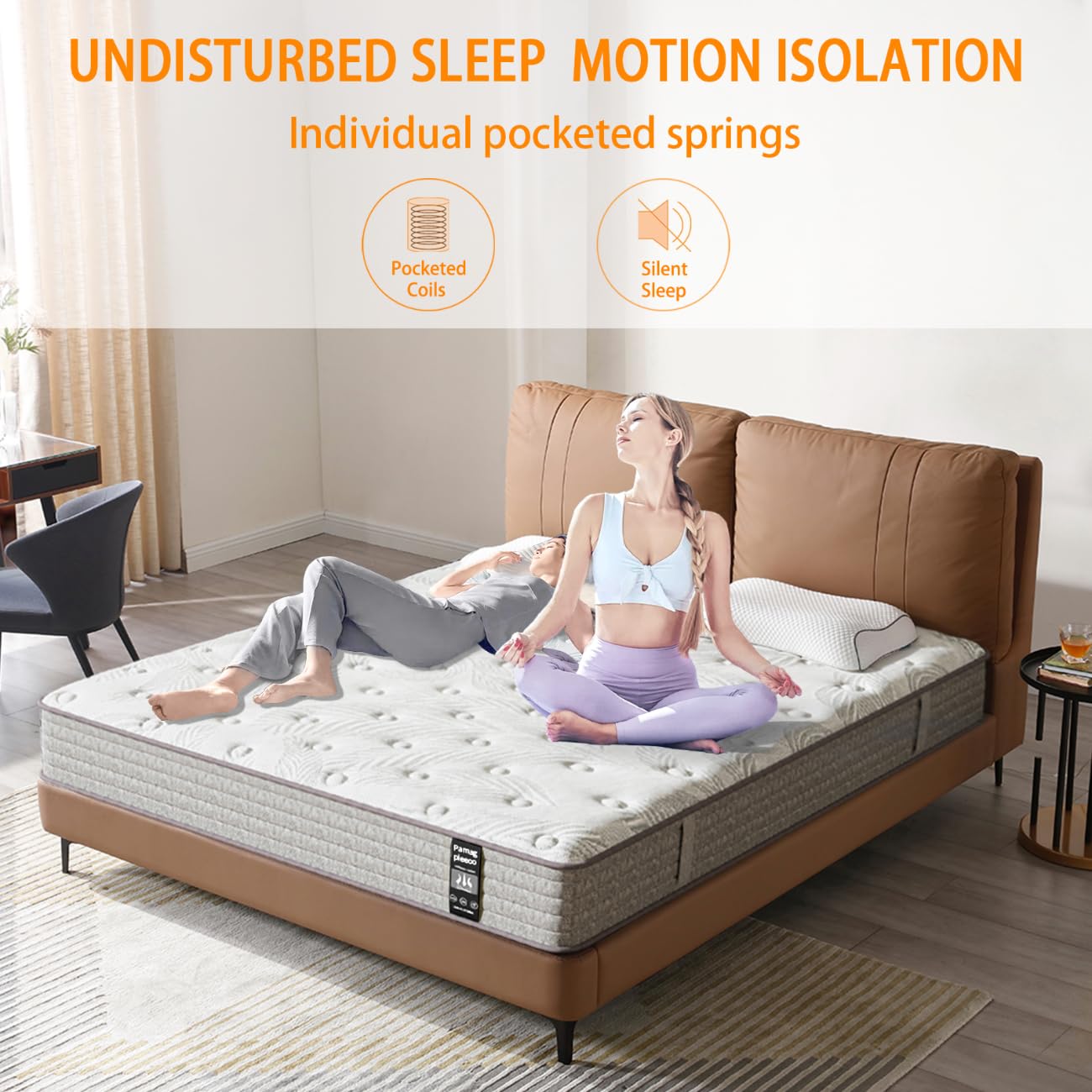 California King Mattress 12 Inch, Gel Memory Foam Mattress, Hybrid Mattress in a Box with Pocket Spring, Comfortable Medium Firm Mattress, Motion Isolation, Pressure Relief, CertiPUR-US Certified