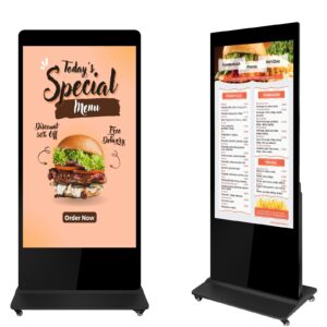 zlpower 65" digital kiosk non touchscreen digital signage kiosks interactive displays floor standing 4k ips lcd screen commercial totem with android 11 system interactive advertising media player