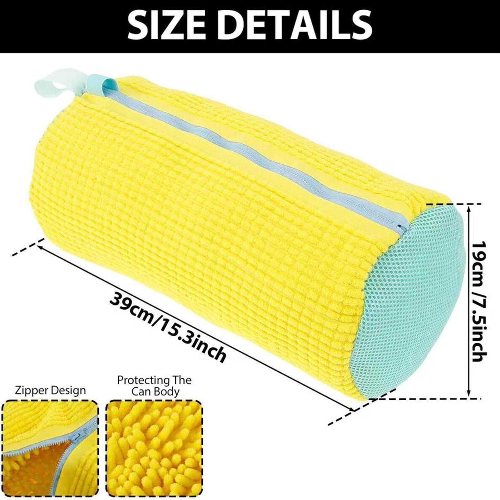 Dymeist 2pcs Shoe Wash Bag Home Machine Washing Anti-Distortion Shoe Wash Bag Reusable Shoe Bag Care Bag(Grey and Yellow)