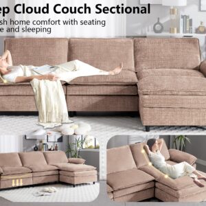 Suheww Sectional Couches for Living Room, L Shaped Sofas Modern Deep Seat Cloud Sofa Sectional, Oversized Cloud Couch Modular Sectional Sofa Couches for Living Room