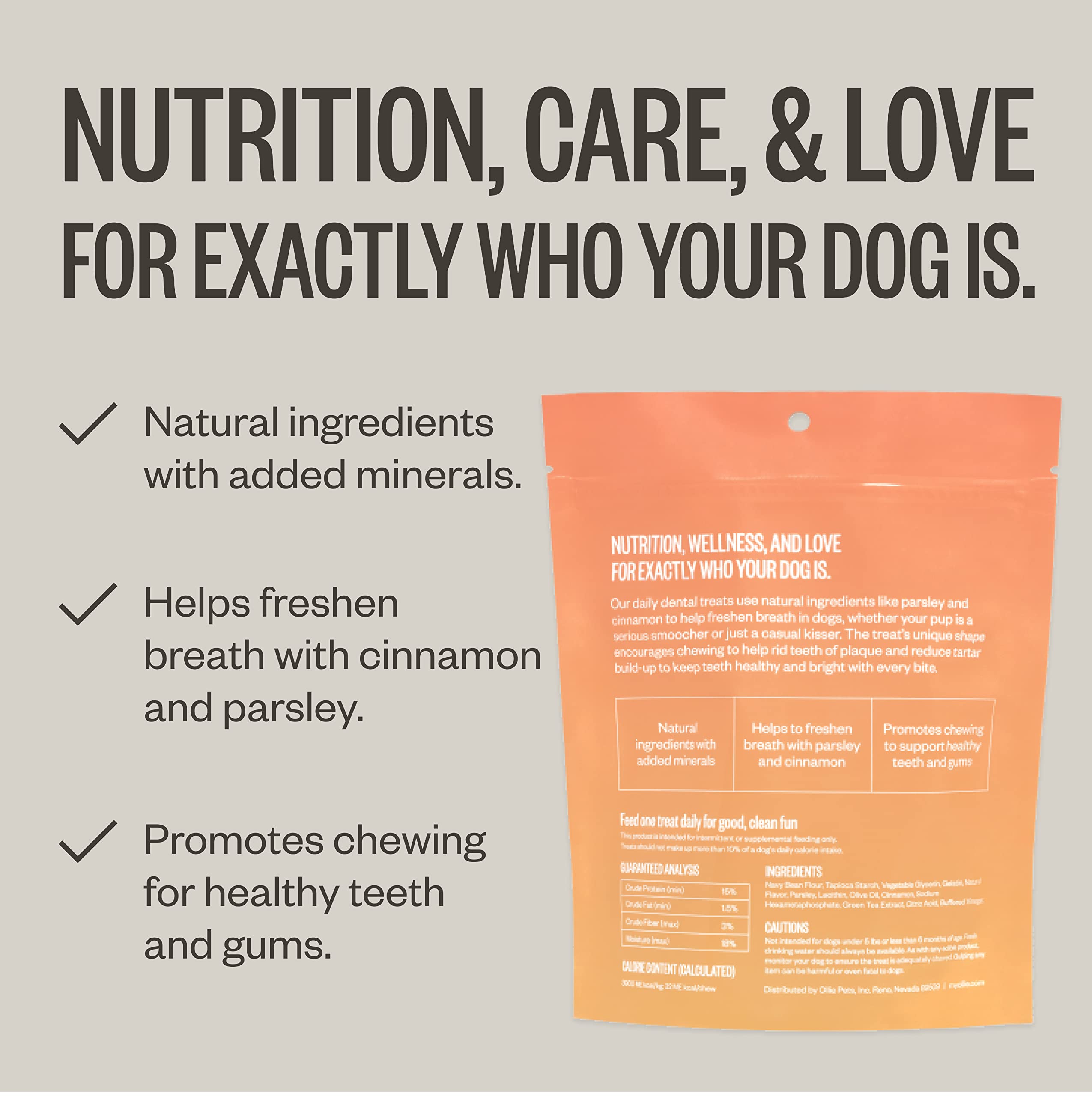 Ollie Belly Rubs Dog Probiotic Chews - Probiotics for Dogs and Ollie Dental Chews for Dogs XS- Dog Breath Treats