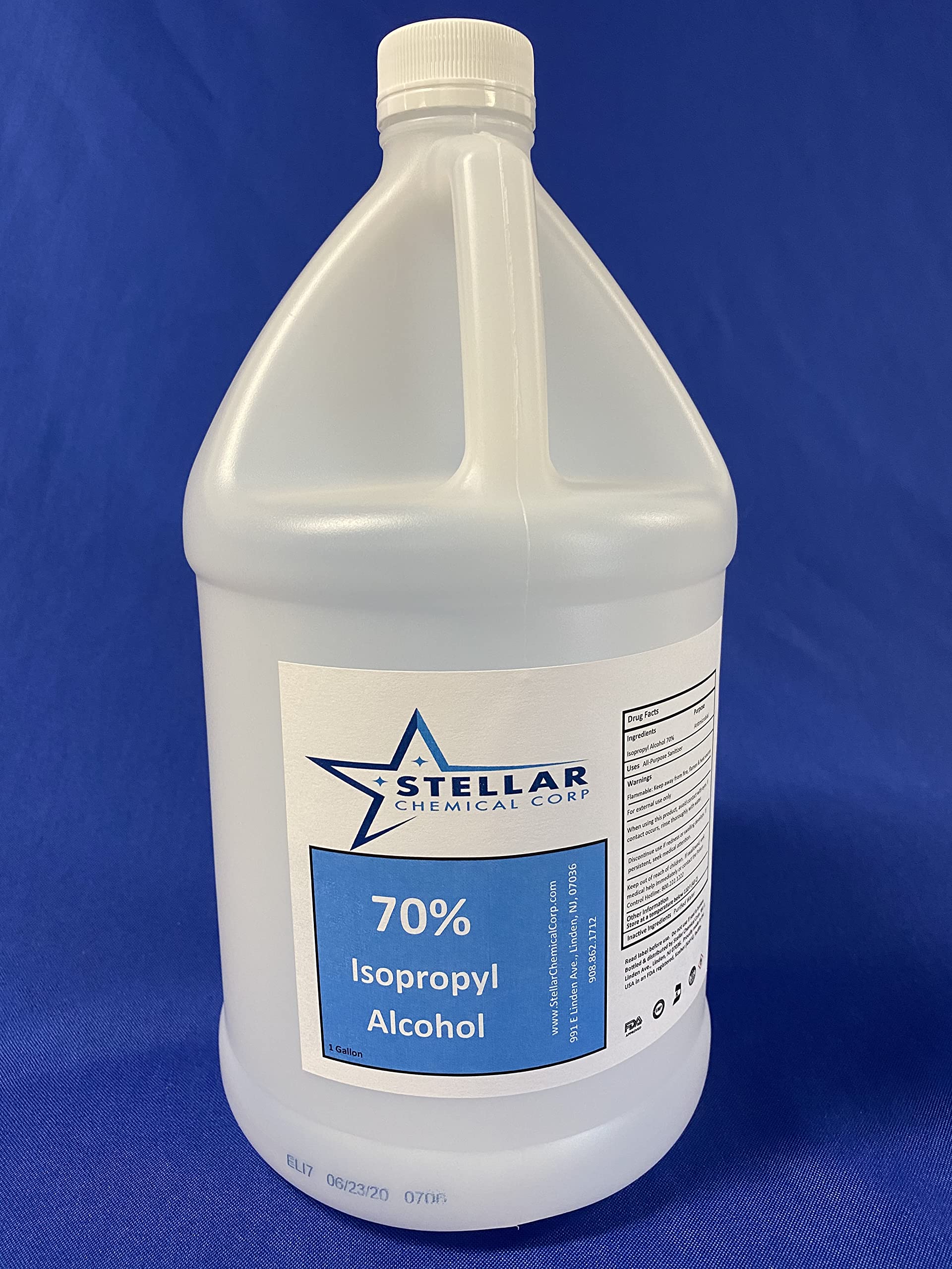 Ethyl Alcohol, SDA-40B, 190 Proof (95%) USP/FCC, Kosher ~ 1 Gallon ~ Stellar Chemical Corp