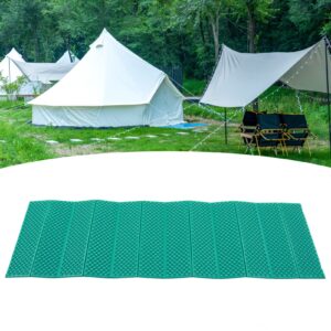 Egg Crate Foam Pad, Foldable Mat Good Elasticity Insulation Black Bottom 2cm Thickness for Outdoor Picnic (Dark Green)