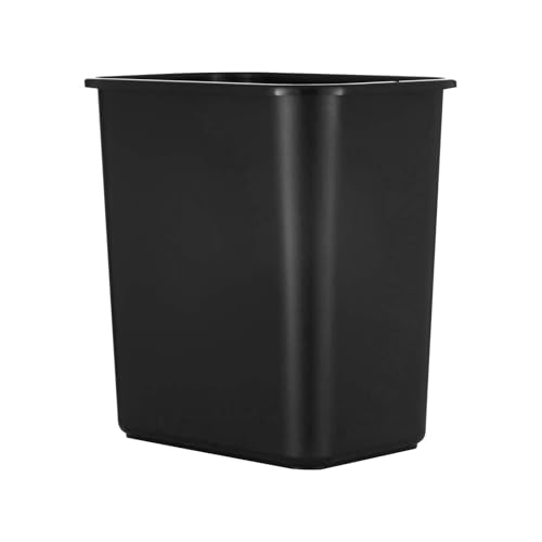 KELINFONG Trash Can Bedroom,2.5 Gallons Black Plastic Outdoor Trash Can,Narrow Spaces Trash Bin Garbage Bin Waste Basket for Bedroom,Dorm,Office,Outdoor,Living Room,Kitchen,Bathroom