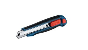 bosch h11-12100-1 18mm snap-off utility knife | soft grip, slider mechanism, and integrated blade snap