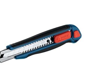 BOSCH H11-12100-1 18mm Snap-Off Utility Knife | Soft Grip, Slider Mechanism, and Integrated Blade Snap