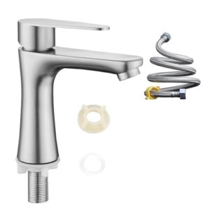 SZYDD Kitchen Faucet Single Levers Bathroom Tap with 60cm Hose Stainless Steels Cold Water Tap Bath Sink Faucet Kitchen Sink Accessories