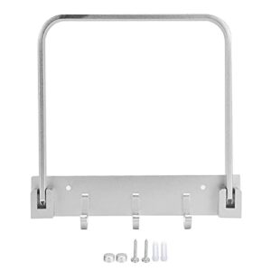 eurollar towel racks for bathroom, collapsible wall mounted holder with row hooks, multifunctional aluminum alloy towel shelf rack, space saving design, for bathrooms, kitchens