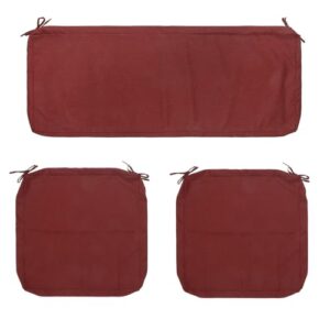 funhome outdoor bench cushion cover 42x18x3 inch + 2pcs seat cushion covers 20x18x4 inch waterproof slipcovers