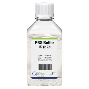 cellpro™ pbs buffer, 1x, ph 7.4, calcium & magnesium-free, 500ml (phosphate-buffered saline) | cell culture buffer (single bottle)