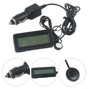 Car Thermometer, Reads Inside & Out Temperature, Celsius and Fahrenheit Conversion, 12v digital backlight LCD car Thermometer