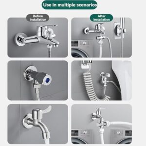 Handheld bidet spray bidet sprayer advanced stainless steel spray spray, female toilet bidet hose, Muslim shower spray spray, suitable for toilet sprayer Handheld bidet is suitable for family cleaning